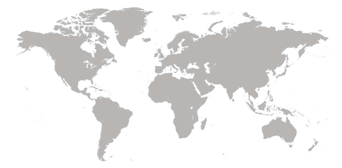 World Image in gray with transparent background